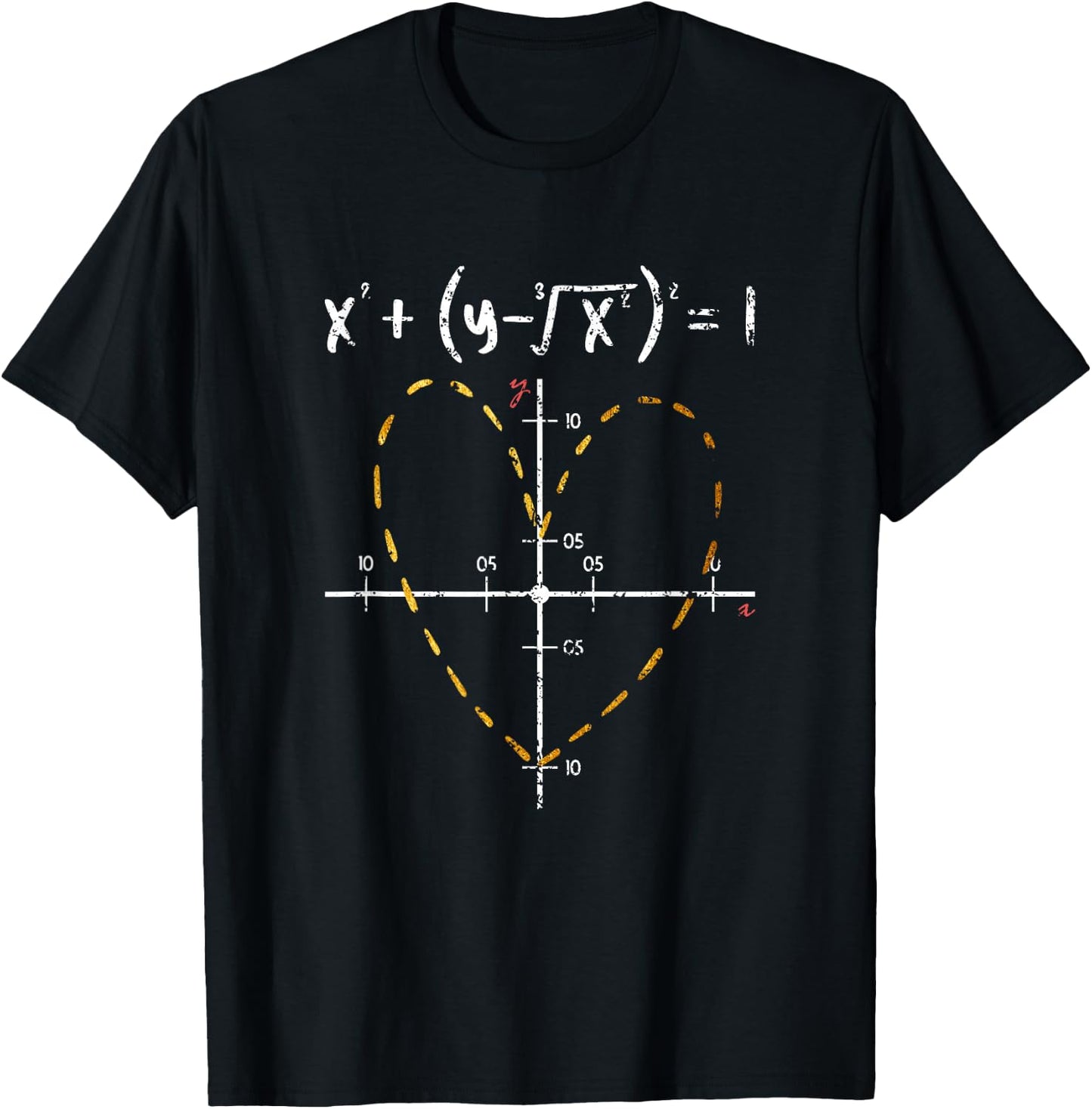 Love Heart Mathematical Formula Math T-Shirt - T-Shirt | Black