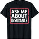 Cool Insurance Art Women Broker Insurance Agent T-Shirt - T-Shirt | Black