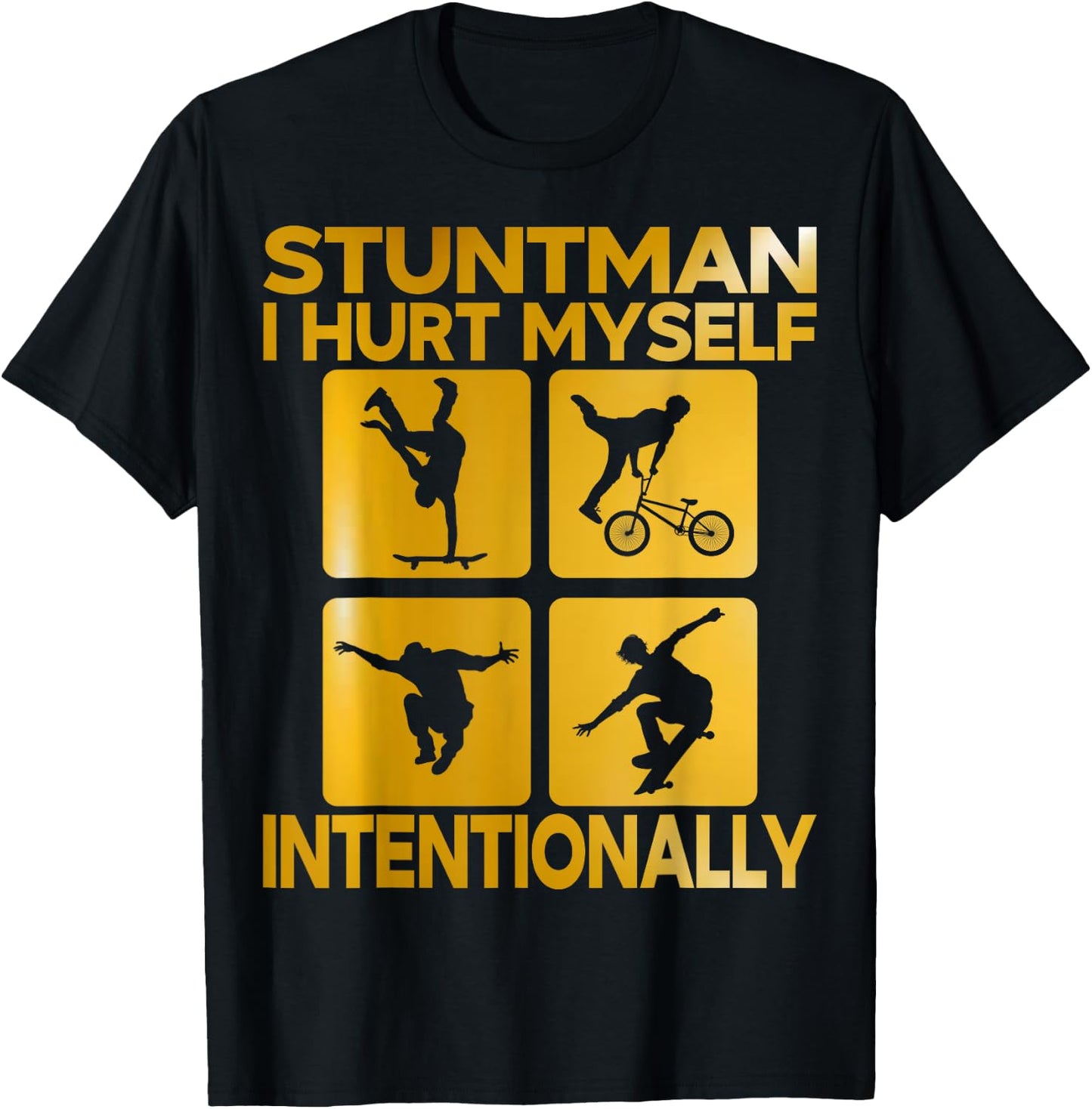 Stuntman Costume Skater T-Shirt - T-Shirt | Black