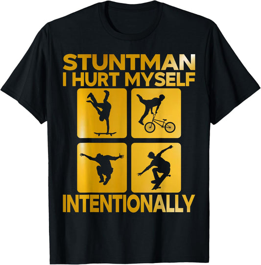 Stuntman Costume Skater T-Shirt - T-Shirt | Black