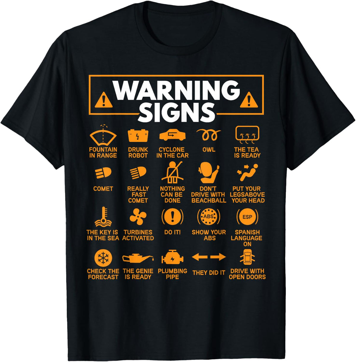 Warning Signs 101 Funny Car Mechanic Gift Gift Car Funny T-Shirt - T-Shirt | Black