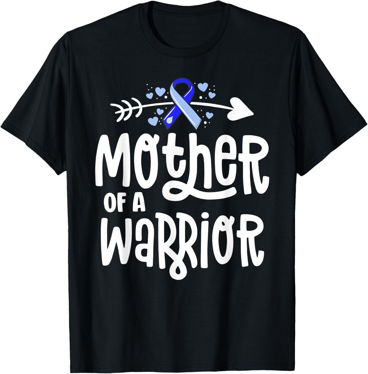 Mother Of A Warrior Hydrocephalus Awareness Family Support T-Shirt - T-Shirt | Black