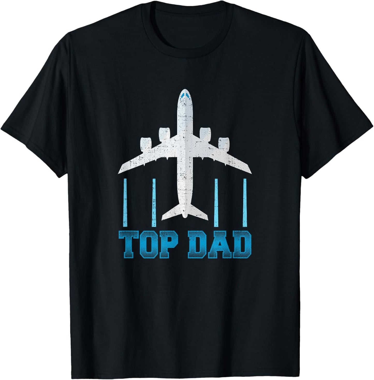 Top Dad Father's Day Airplane Pilot or Military T-Shirt - T-Shirt | Black