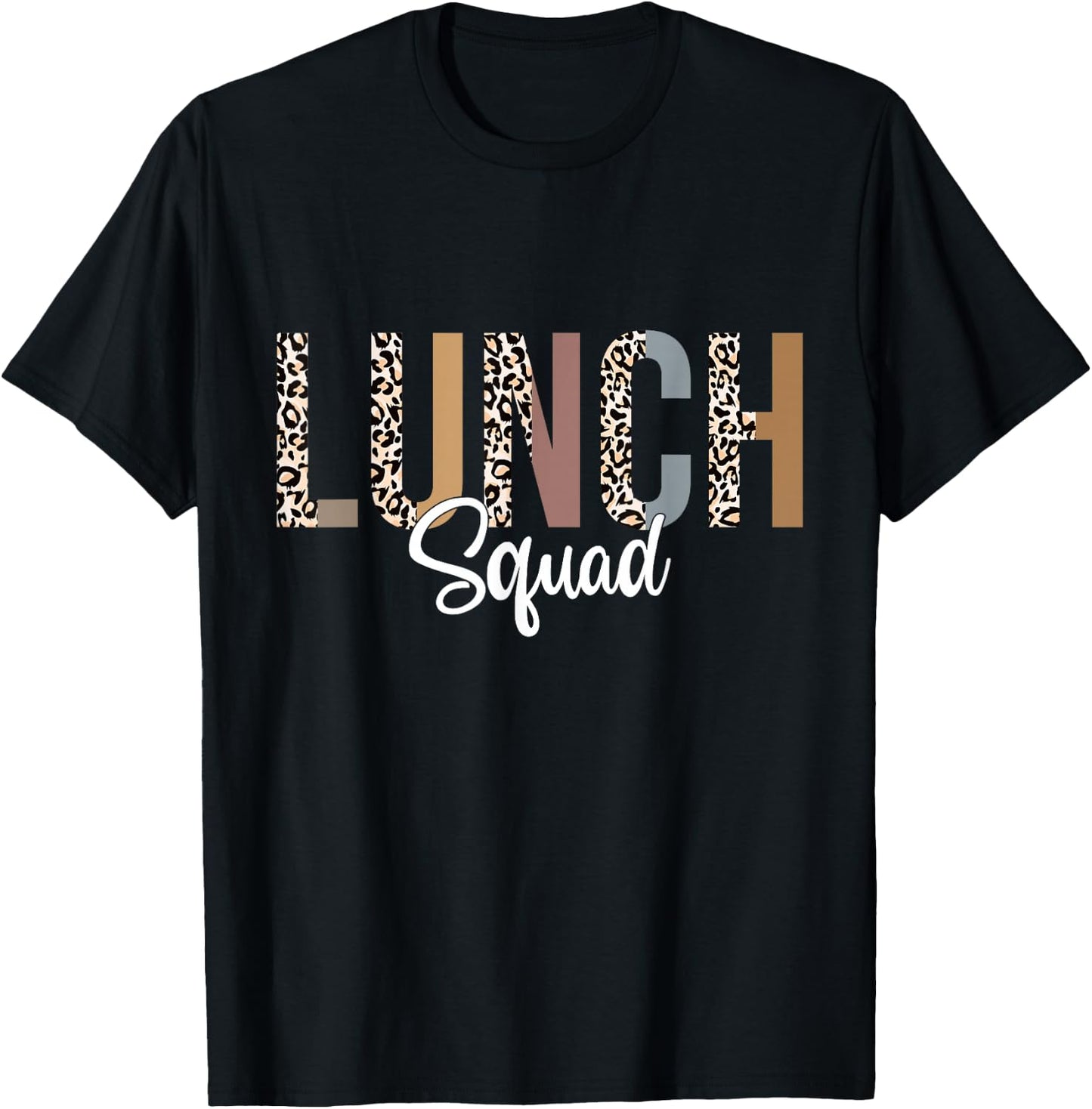 Lunch Squad School Counselor Food Service Crew Lunch Lady T-Shirt - T-Shirt | Black