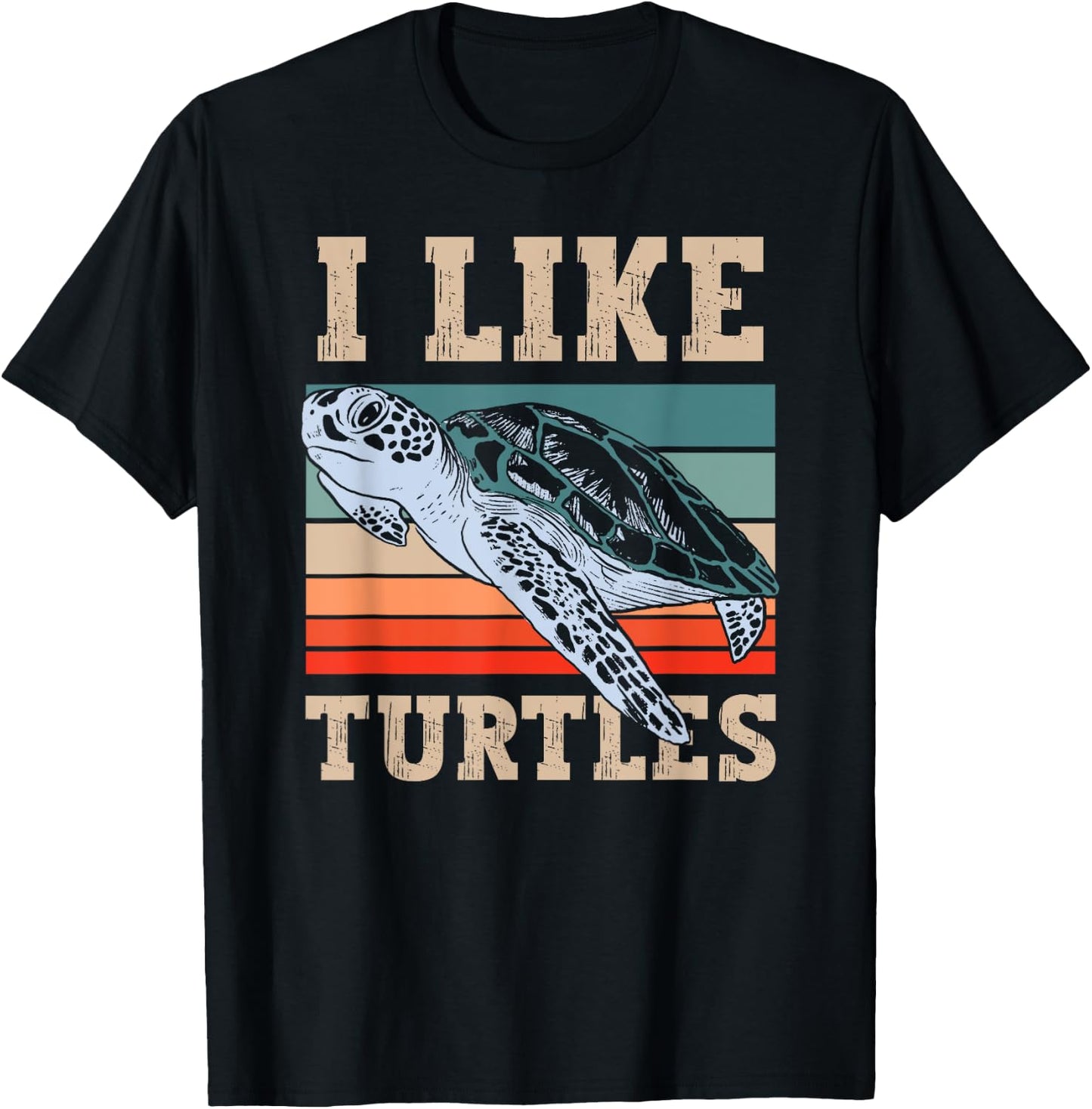 I Like Turtles Lover Turtle Pet Animal T-Shirt - T-Shirt | Black