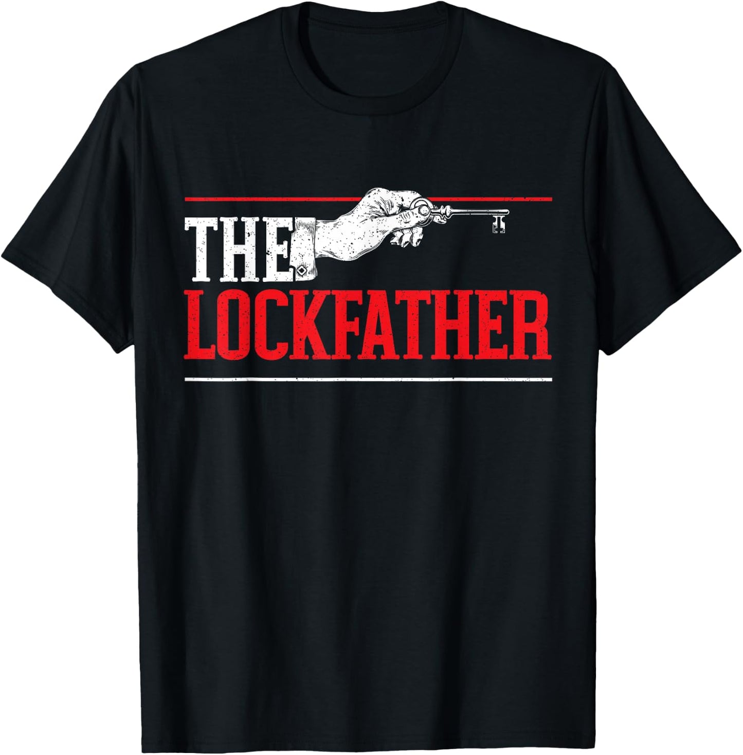 The Lockfather Locksmithing Lock Picking Keyhole Locksmith T-Shirt - T-Shirt | Black