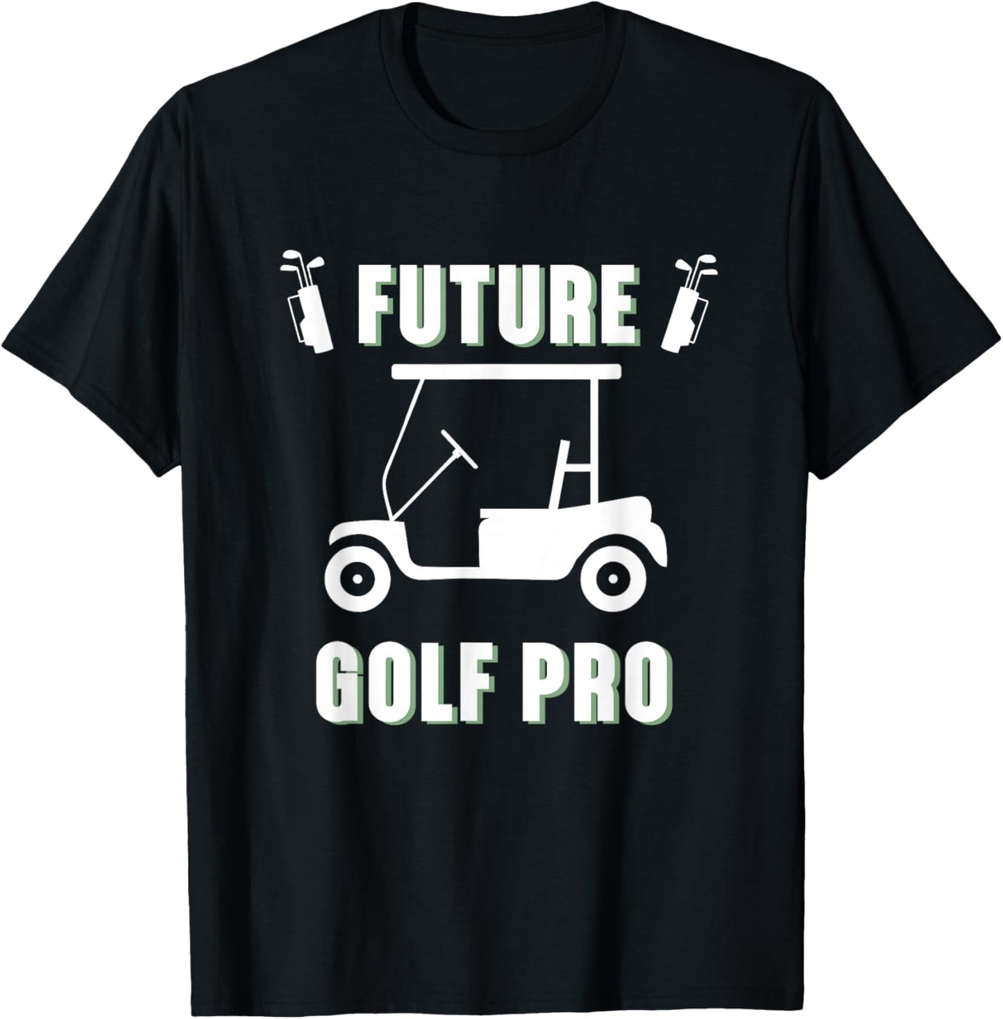 Future Golf Pro Golfer Sports Player T-Shirt - T-Shirt | Black