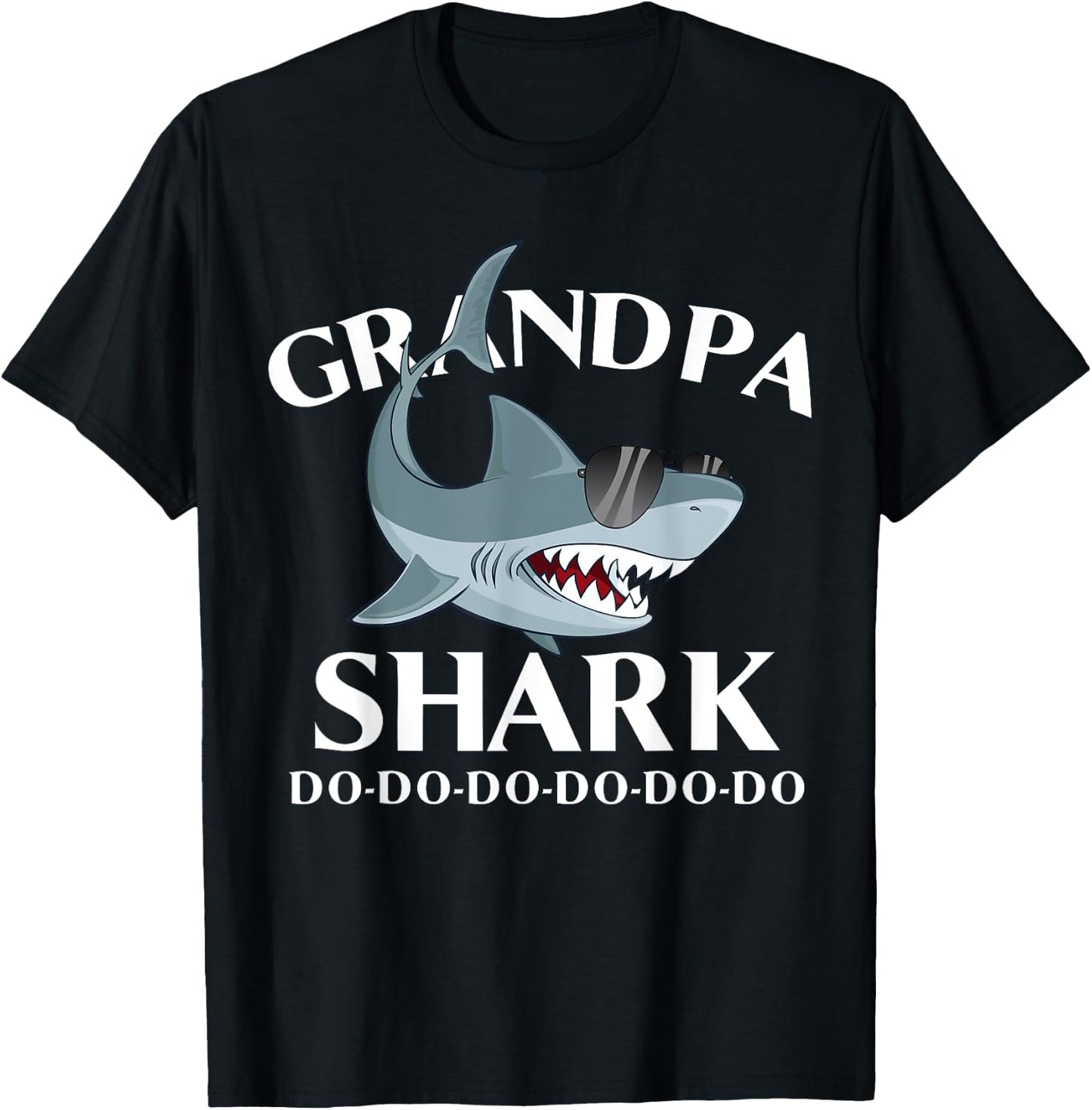 Grandpa Shark Do Do Do T-Shirt - T-Shirt | Black