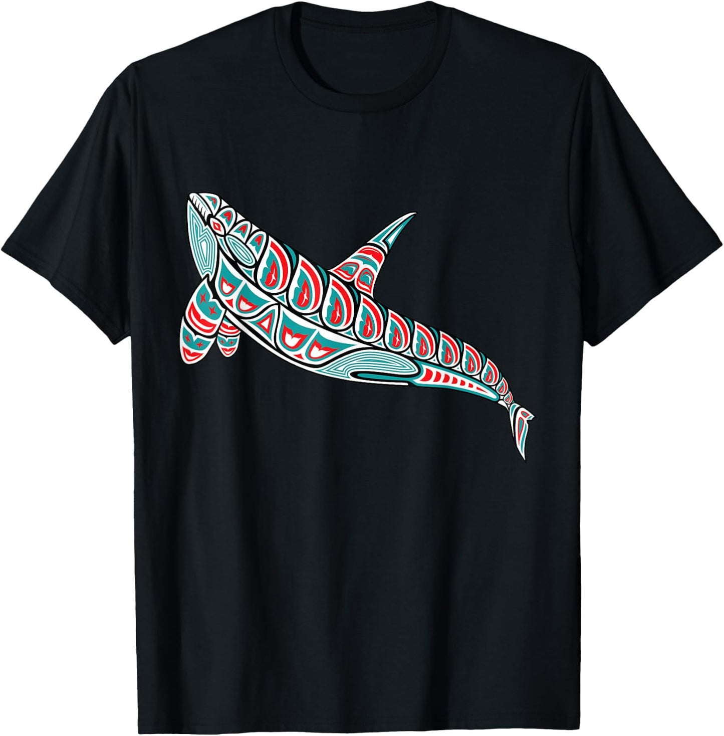 Orca Whale Native American Indian Pacific Northwest T-Shirt - T-Shirt | Black