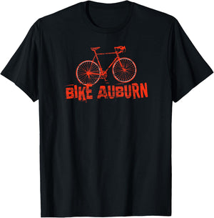 Grunge 1980s Style Auburn AL Bicycle Bike T Shirt T-Shirt - T-Shirt | Black