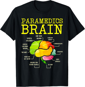 Paramedics Brain Doctor T-Shirt - T-Shirt | Black