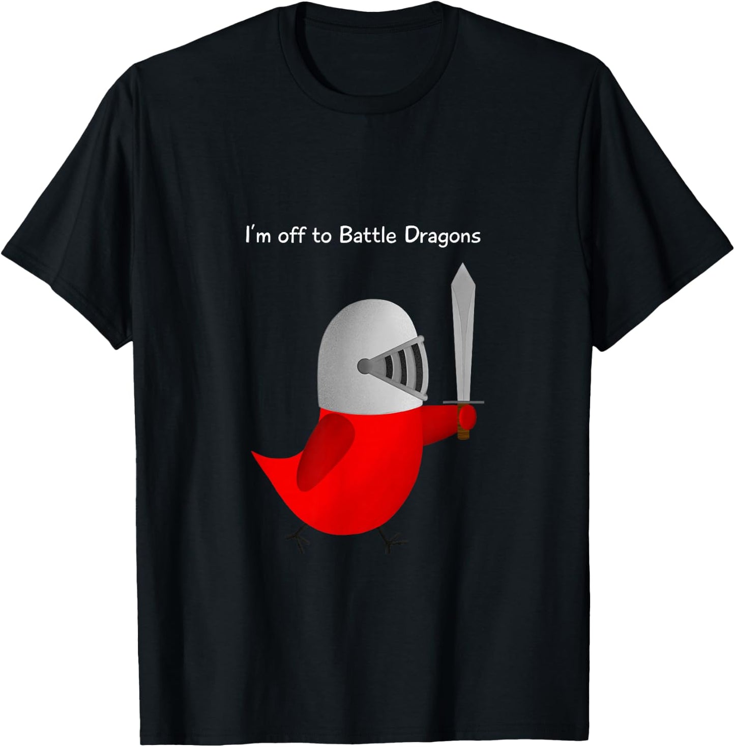 The Official Sammy Bird - I'm off to Battle Dragons T-Shirt - T-Shirt | Black