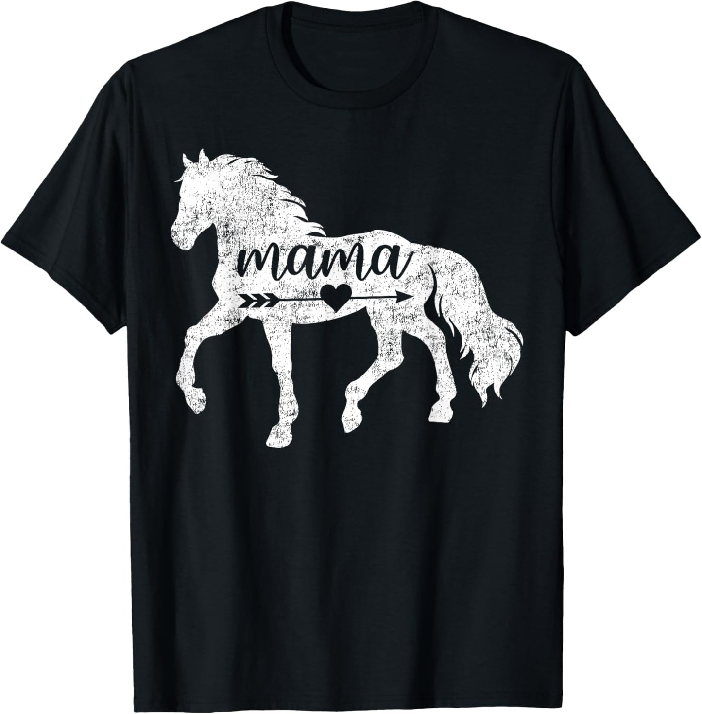 Horse Mama Shirt - Funny Horse Lover Mom Mother's Day T-Shirt - T-Shirt | Black