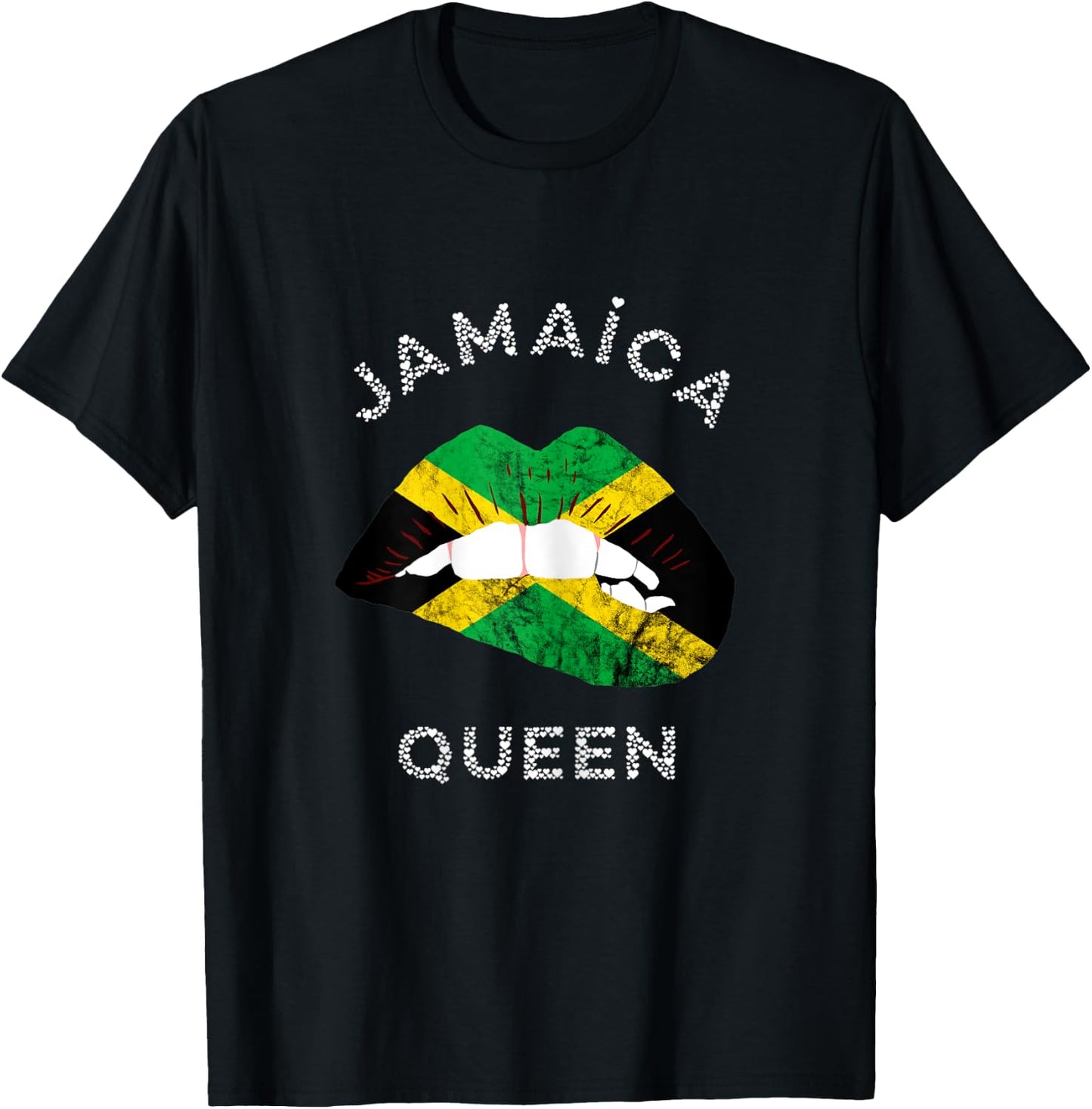 Jamaica Lips Jamaican Queen Caribbean Heritage T-Shirt - T-Shirt | Black
