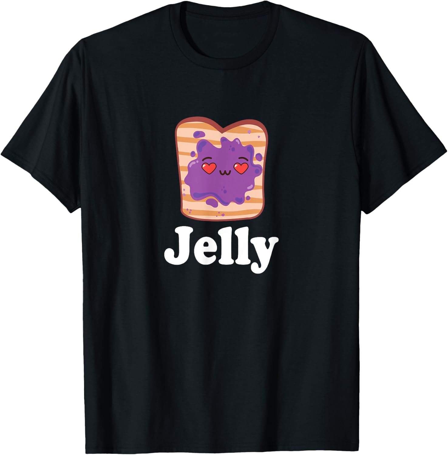 Jelly & Peanut Butter Valentine Him & Her Matching Couple T-Shirt - T-Shirt | Black