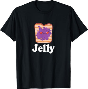 Jelly & Peanut Butter Valentine Him & Her Matching Couple T-Shirt - T-Shirt | Black