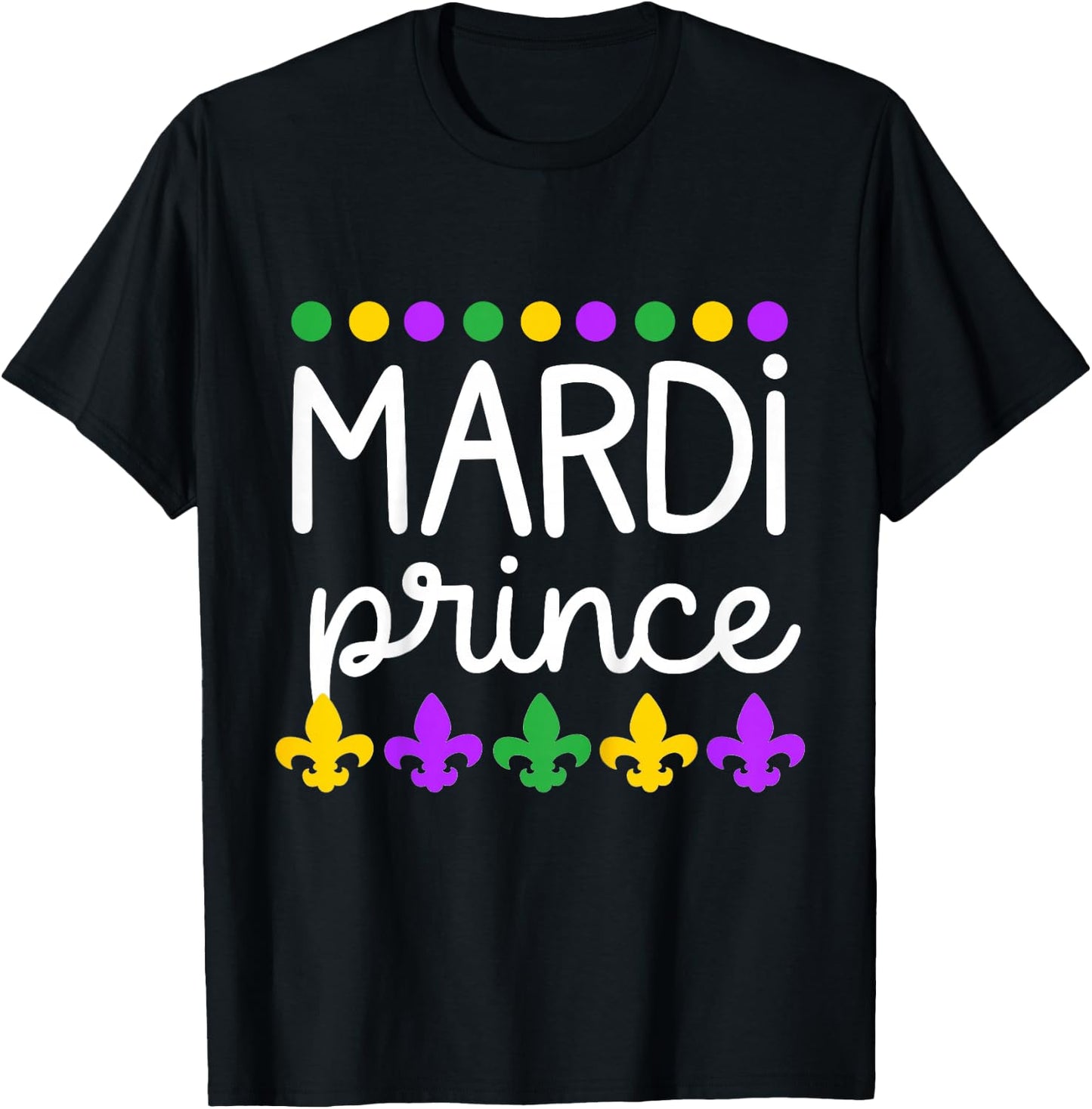 Kids Toddler Boy Mardi Gras Baby Son Mardi Prince T-Shirt - T-Shirt | Black
