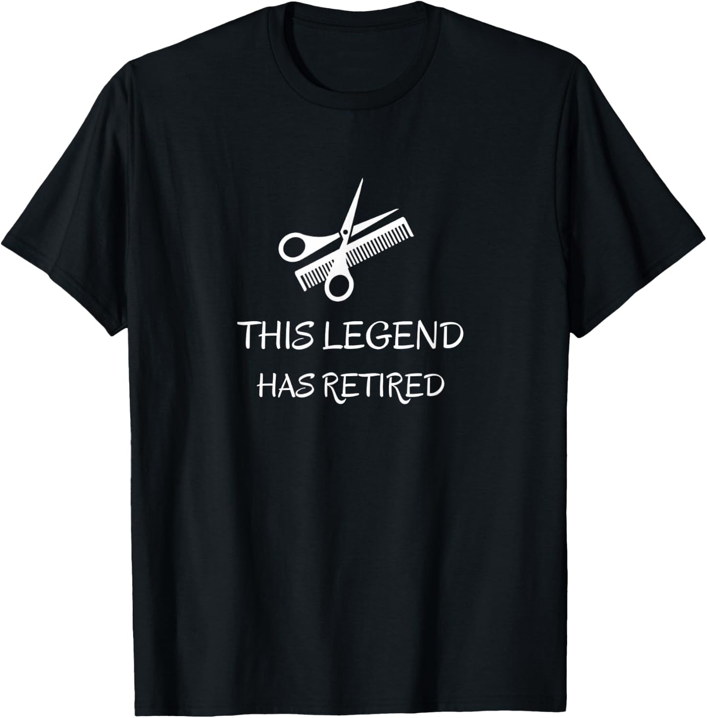 Hairdresser This legend has retired Funny barber retirement T-Shirt - T-Shirt | Black