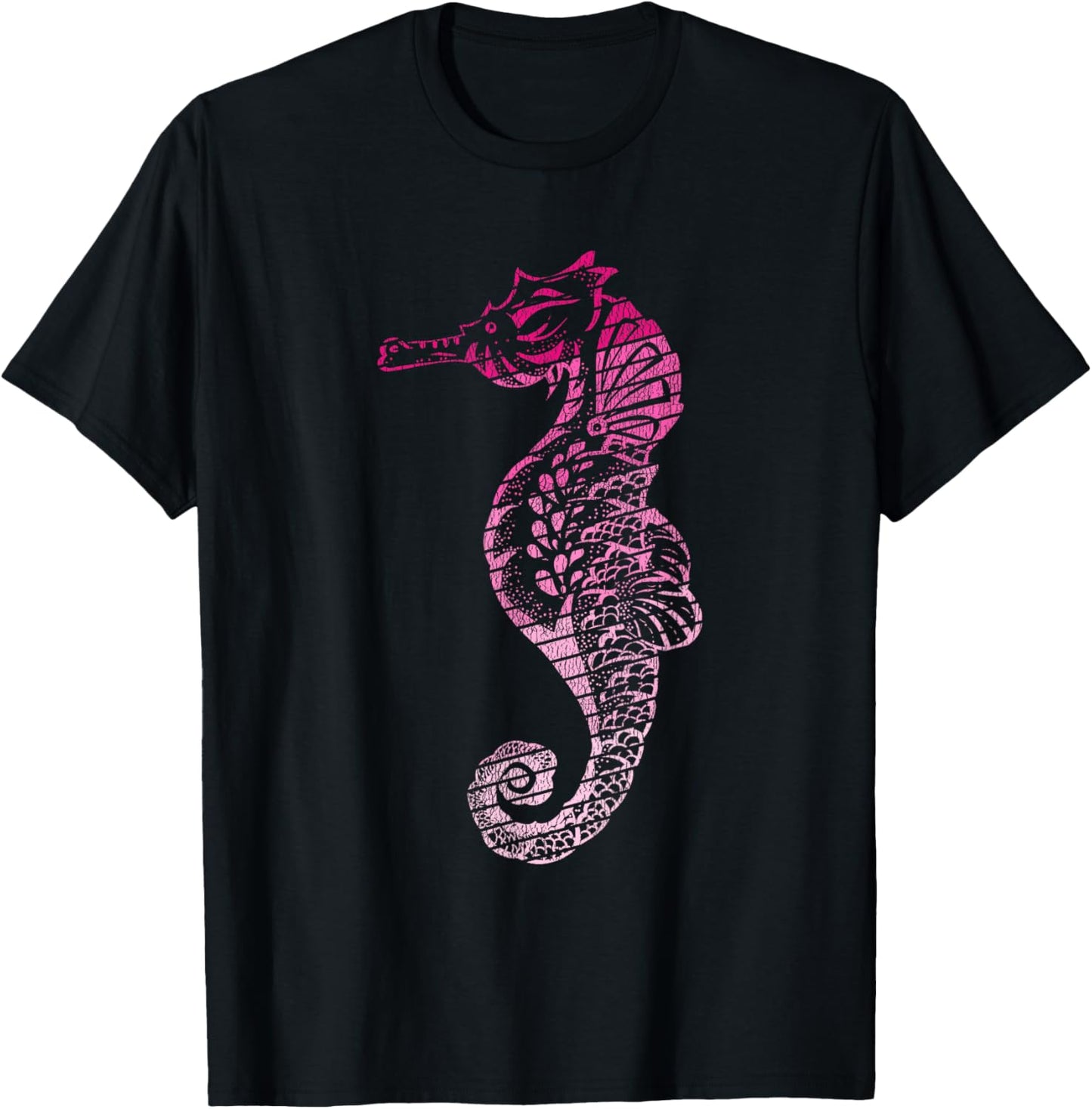 Colorful Seahorse T-Shirt - T-Shirt | Black