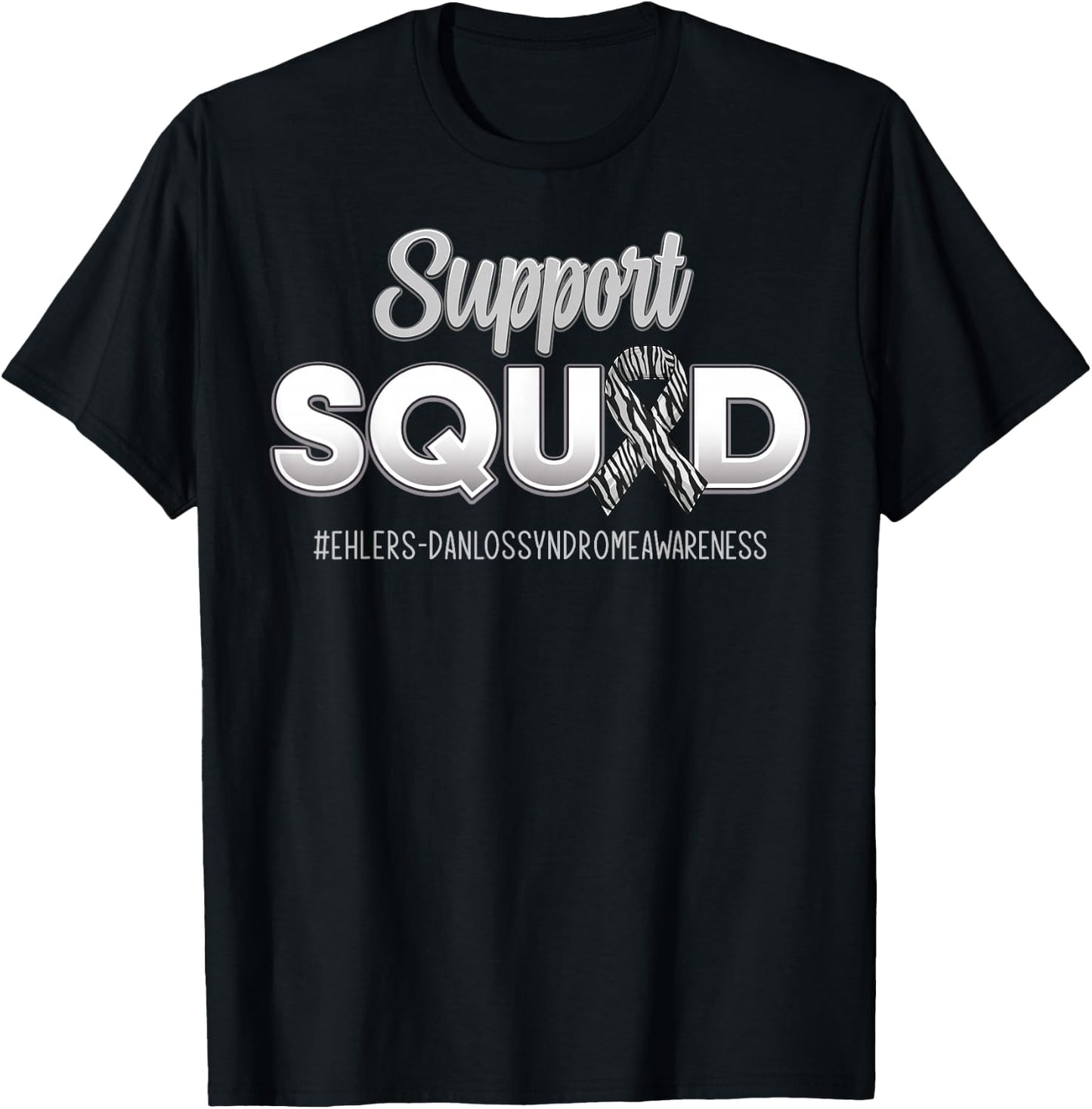 Support Squad Ehlers-Danlos Syndrome EDS Awareness Men Women T-Shirt - T-Shirt | Black