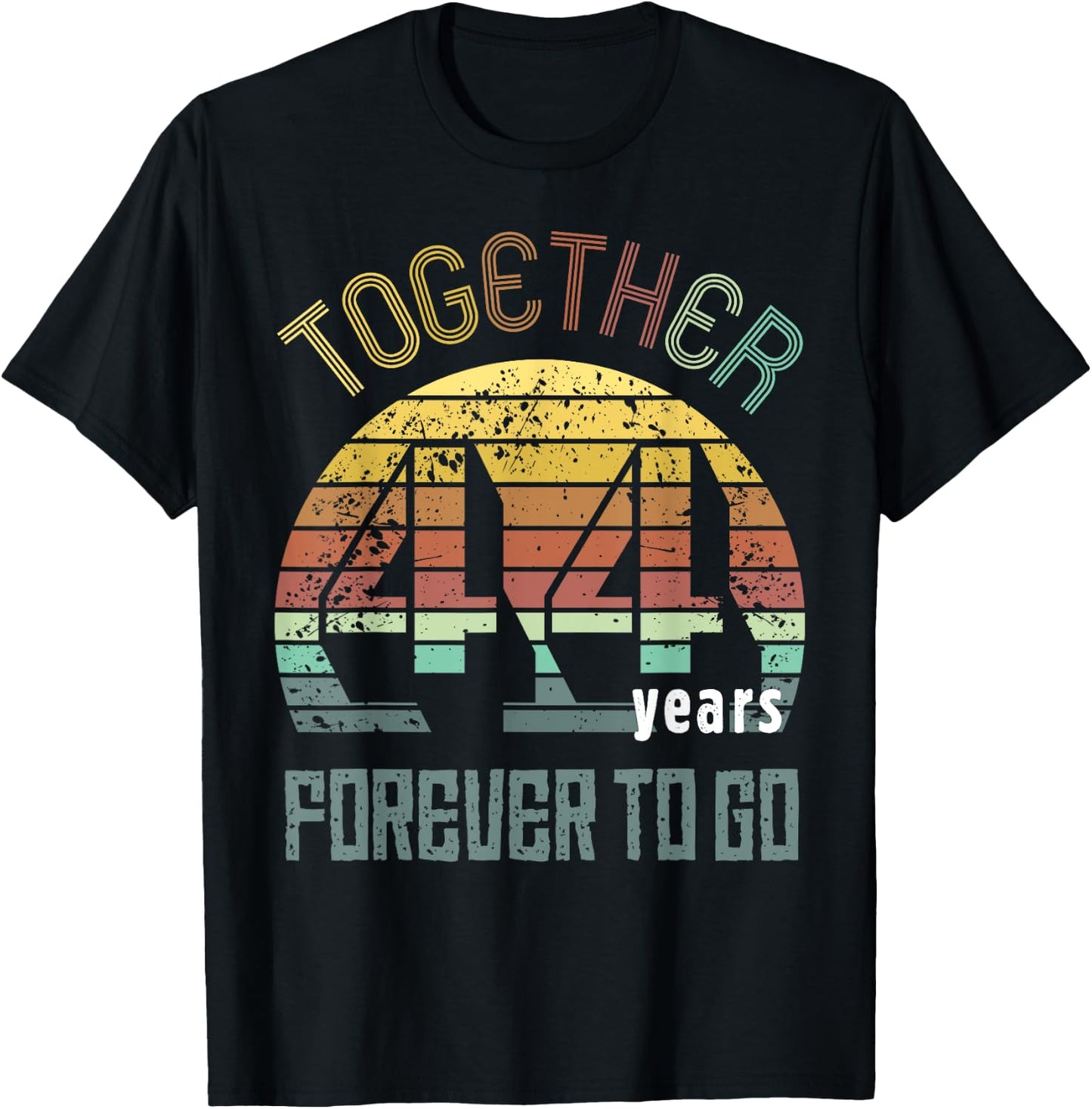 44th Years Wedding Anniversary Gifts For Couples Matching 44 T-Shirt - T-Shirt | Black