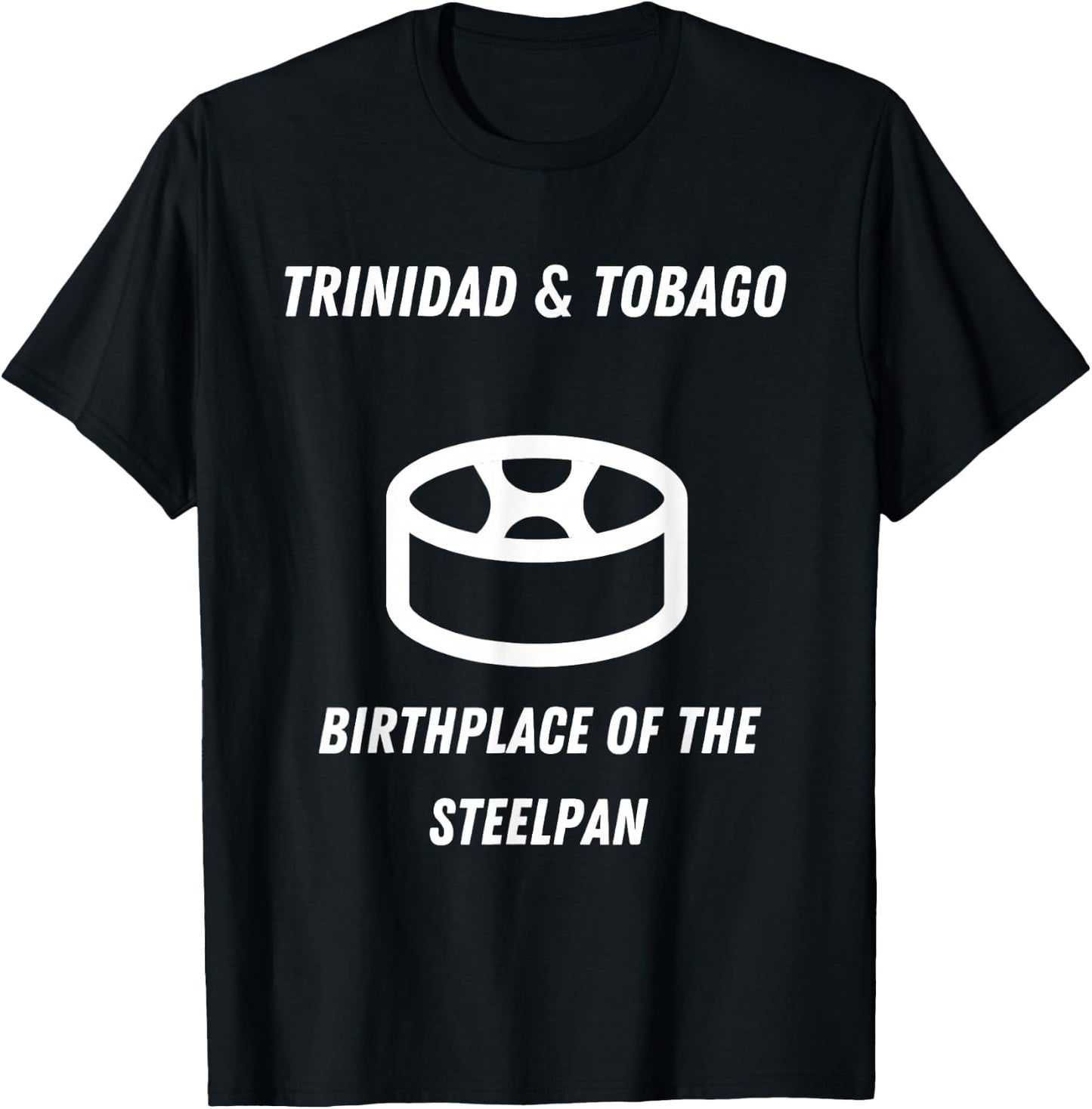 Steelpan Trinidad and Tobago Sayings Trini Pride Flag T-Shirt - T-Shirt | Black