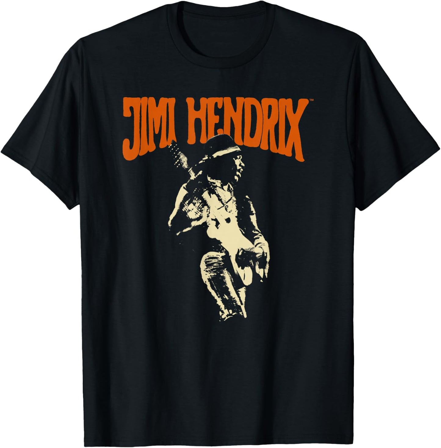 Jimi Hendrix , Men's Black Classic Fit Short Sleeve Cotton , Small T-Shirt - T-Shirt | Black
