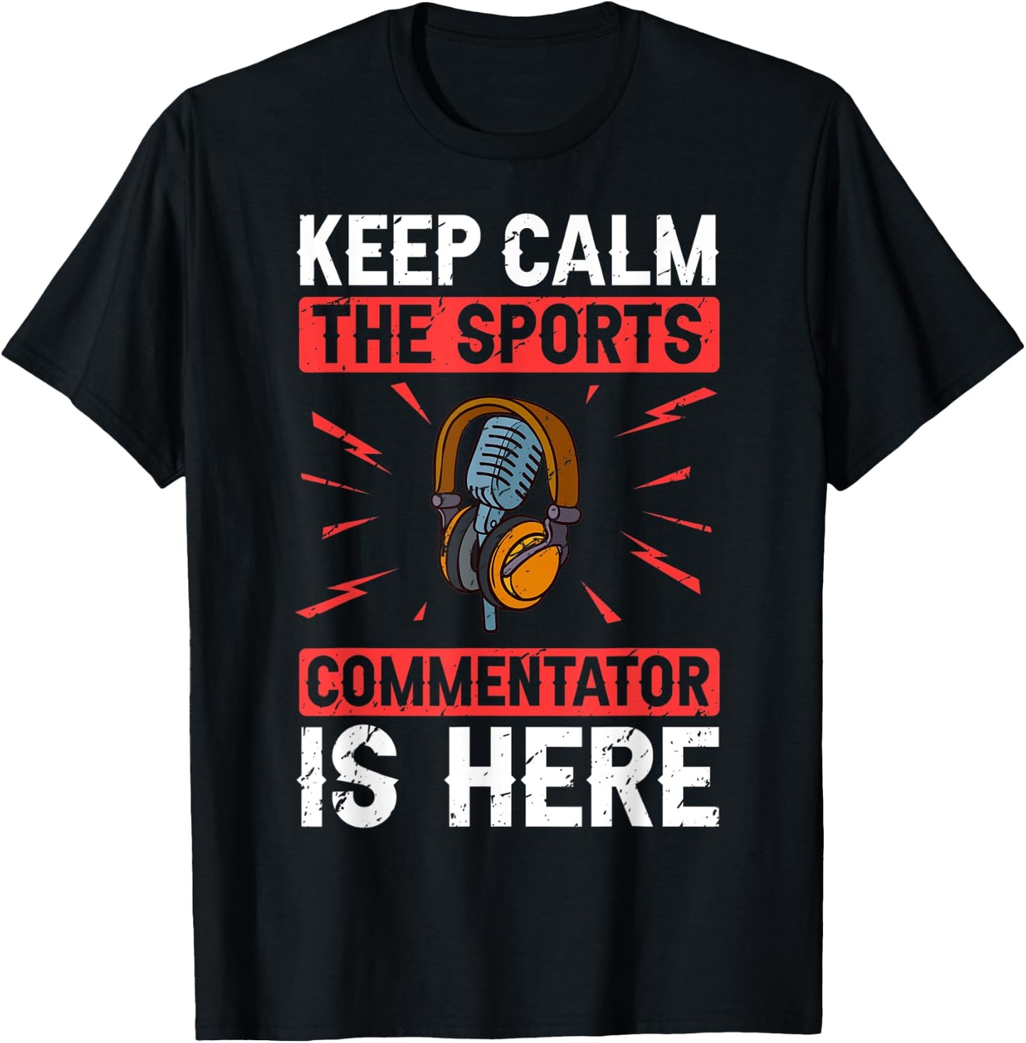 Sports Commentator Sportscaster Sport Announcer T-Shirt - T-Shirt | Black