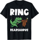 Funny Ring Bearer Security Bear Dino Wedding Party Ring T-Shirt - T-Shirt | Black