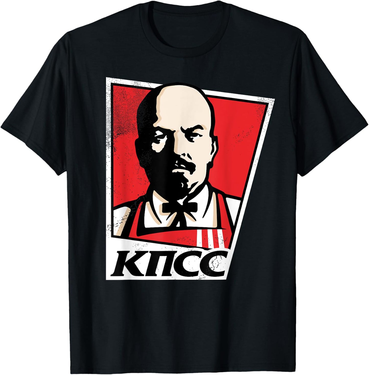 Colonel Lenin KPSS KFC Vladimir Lenin Colonel Sanders mashup T-Shirt - T-Shirt | Black