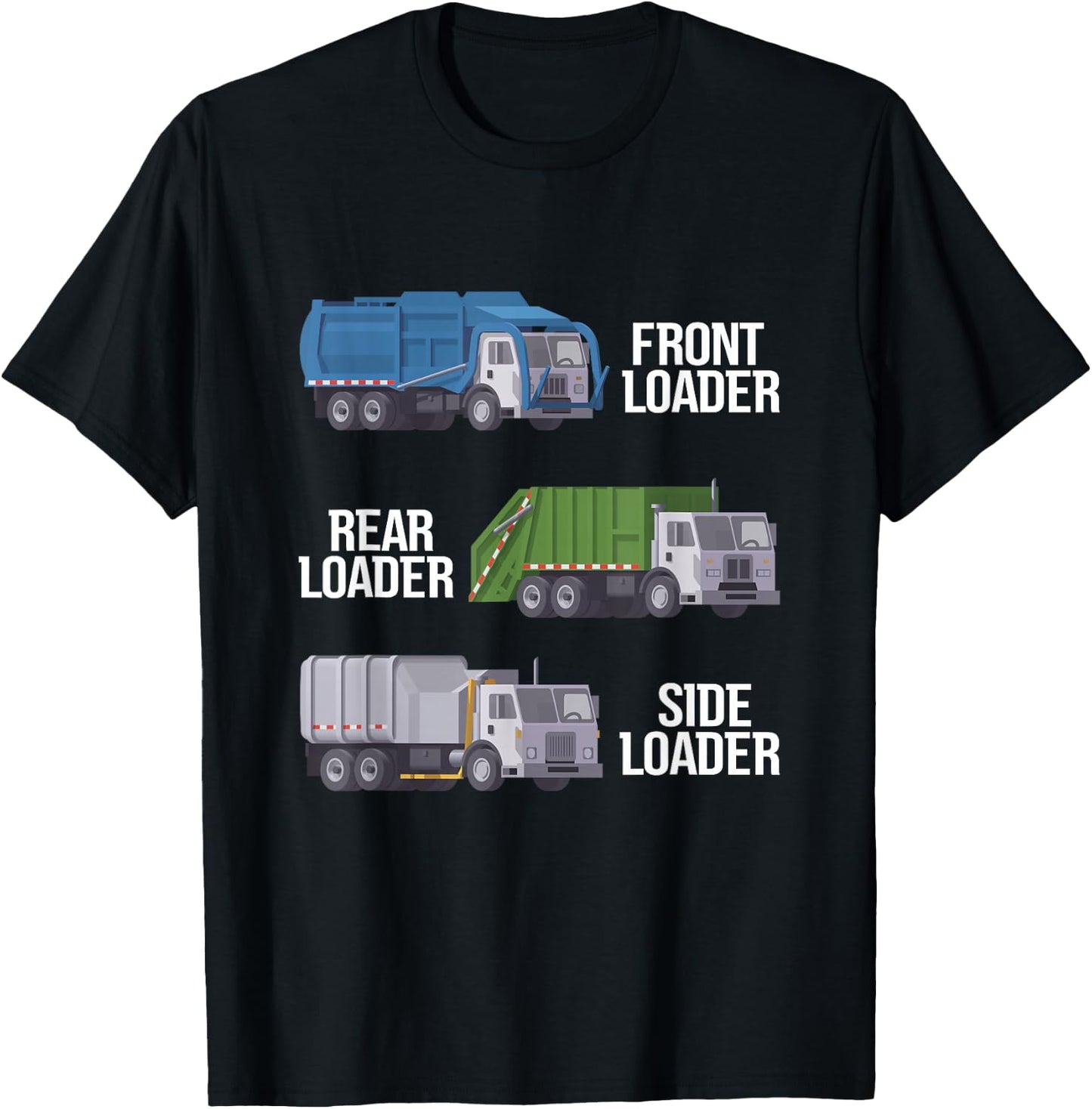 Recycling Trash Waste Separation Garbage Truck T-Shirt - T-Shirt | Black