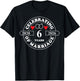 6th Wedding Anniversary 6 Years of Marriage Married Couple T-Shirt - T-Shirt | Black