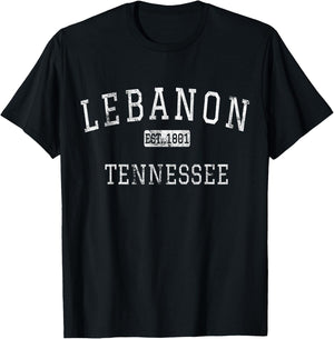 Lebanon Tennessee TN Vintage T-Shirt - T-Shirt | Black