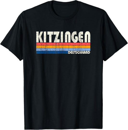 Retro Vintage 70s 80s Style Kitzingen, Deutschland T-Shirt - T-Shirt | Black