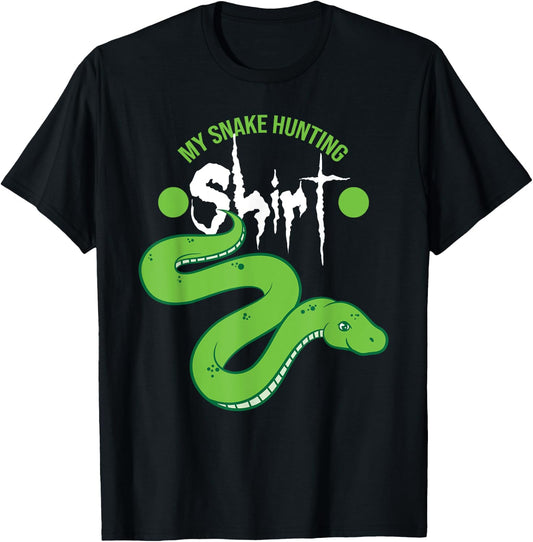 My Snake Hunt Design Snake Lover T-Shirt - T-Shirt | Black