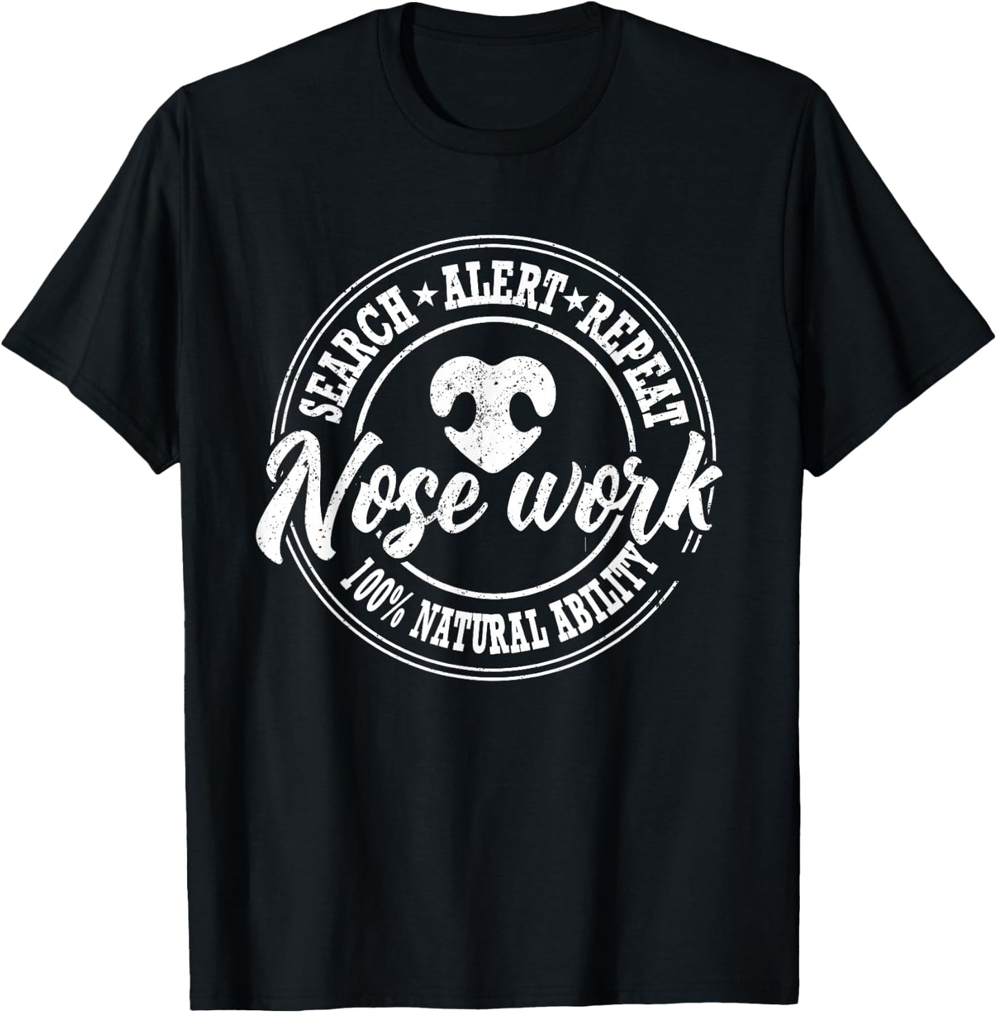 Nosework Dog sport Training Nose Work scent work for dogs T-Shirt - T-Shirt | Black