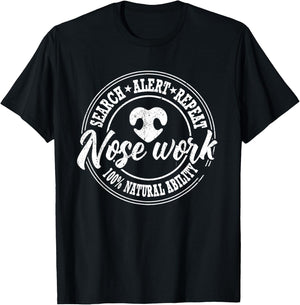 Nosework Dog sport Training Nose Work scent work for dogs T-Shirt - T-Shirt | Black