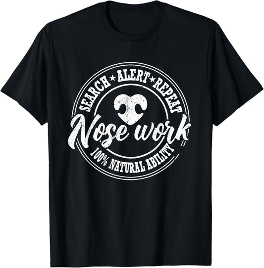 Nosework Dog sport Training Nose Work scent work for dogs T-Shirt - T-Shirt | Black