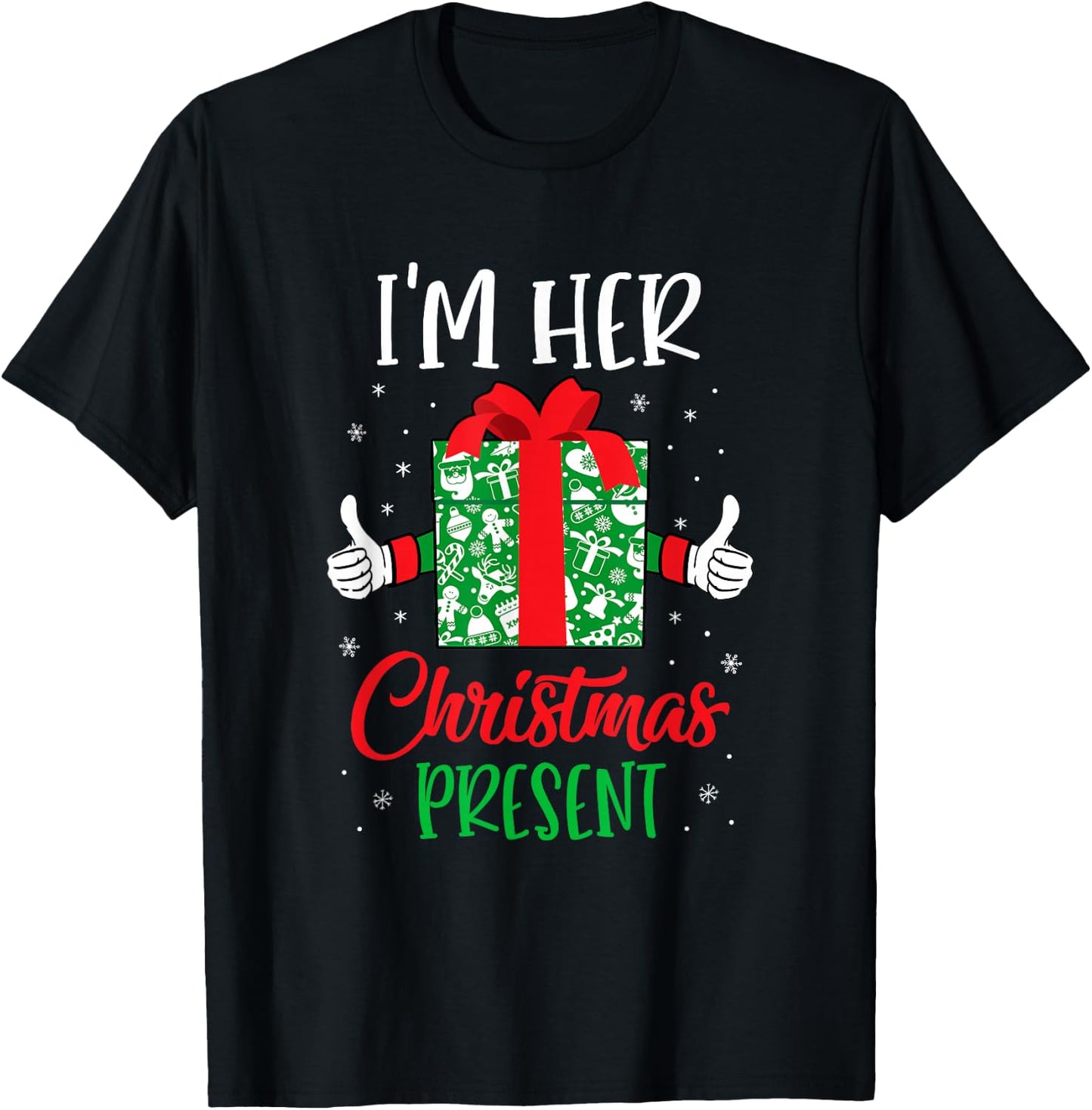 Funny Matching Couples Christmas His And Hers T-Shirt - T-Shirt | Black