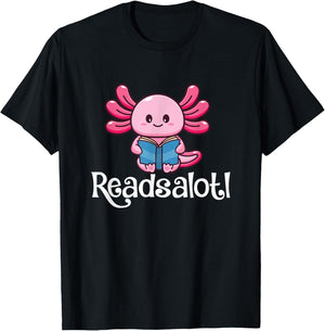 Readsalotl - Book Lover Reading Bookworm Reader T-Shirt - T-Shirt | Black