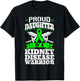 Proud Daughter Of A Kidney Disease Warrior CKD Awareness T-Shirt - T-Shirt | Black