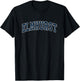 Elmhurst Illinois IL Vintage Sports Design Navy Design T-Shirt - T-Shirt | Black