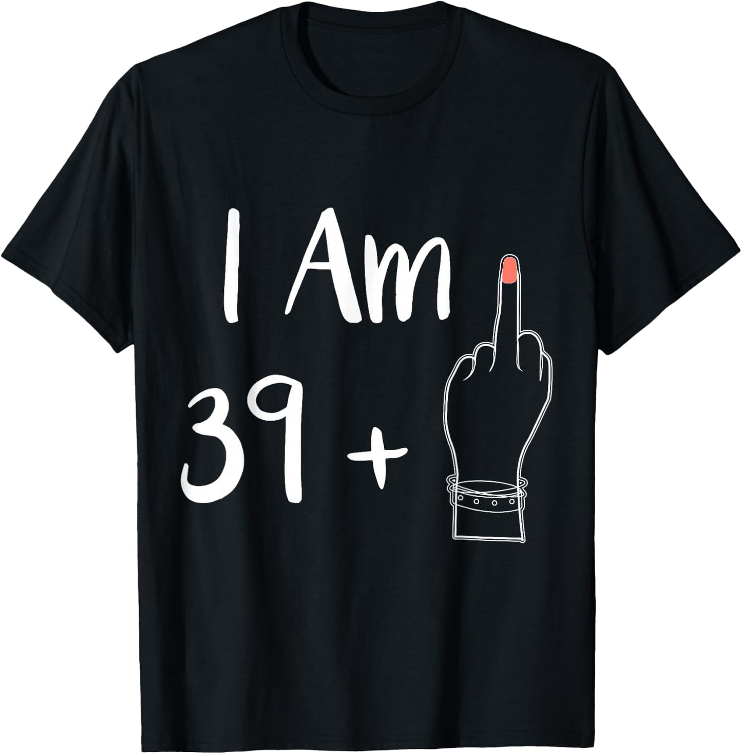 Funny Personalized 39 plu 1 = Fabulous 40 Queen Humor Bday T-Shirt - T-Shirt | Black