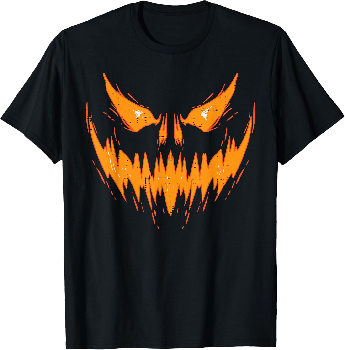 Scary Spooky Jack O Lantern Face Pumpkin Halloween Men Boys T-Shirt - T-Shirt | Black