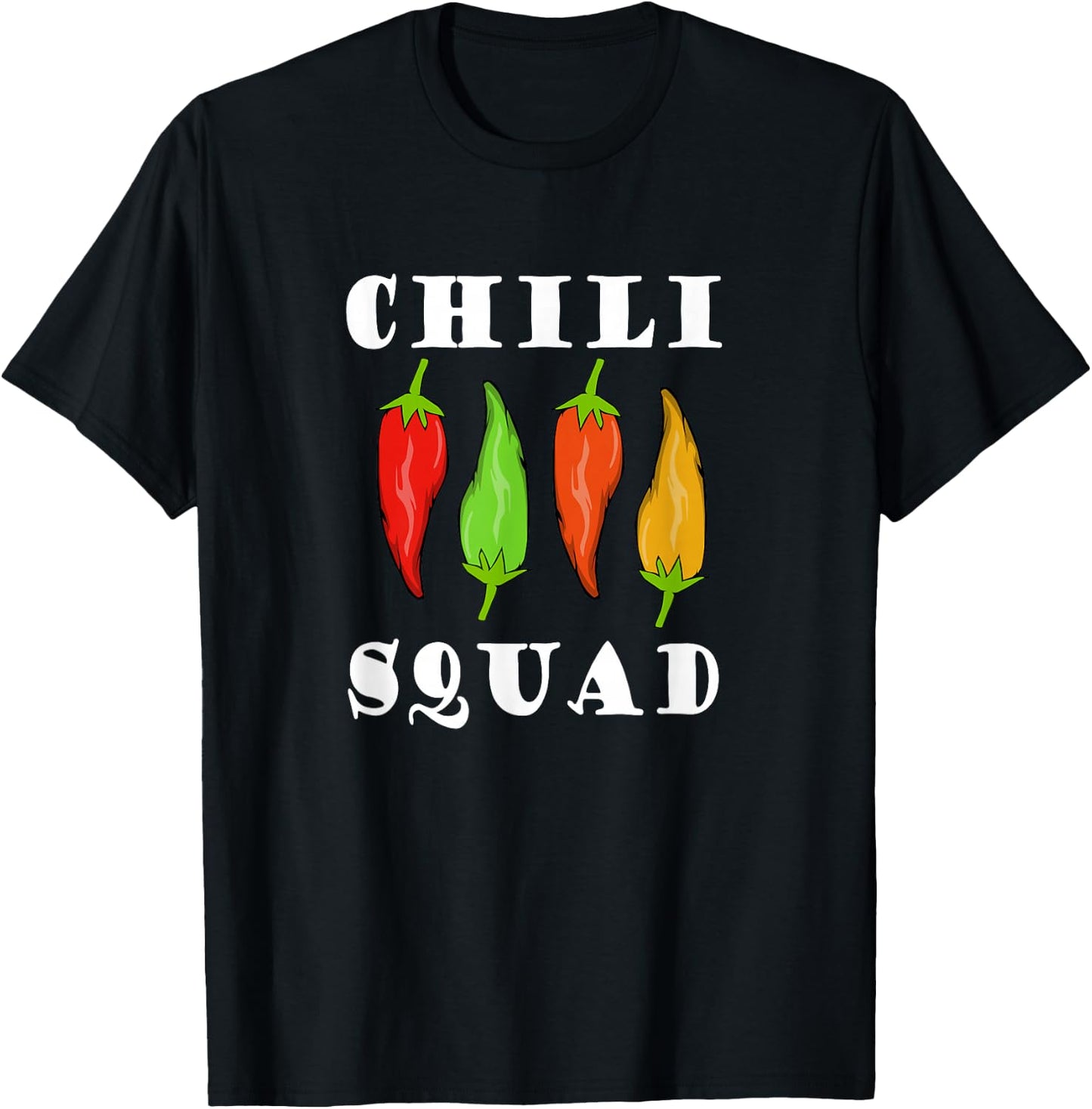 Chili Squad Mexican Food Eating Spicy Food T-Shirt - T-Shirt | Black
