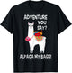 Adventure You Say Alpaca My Bags Watercolor Men Women Kids T-Shirt - T-Shirt | Black