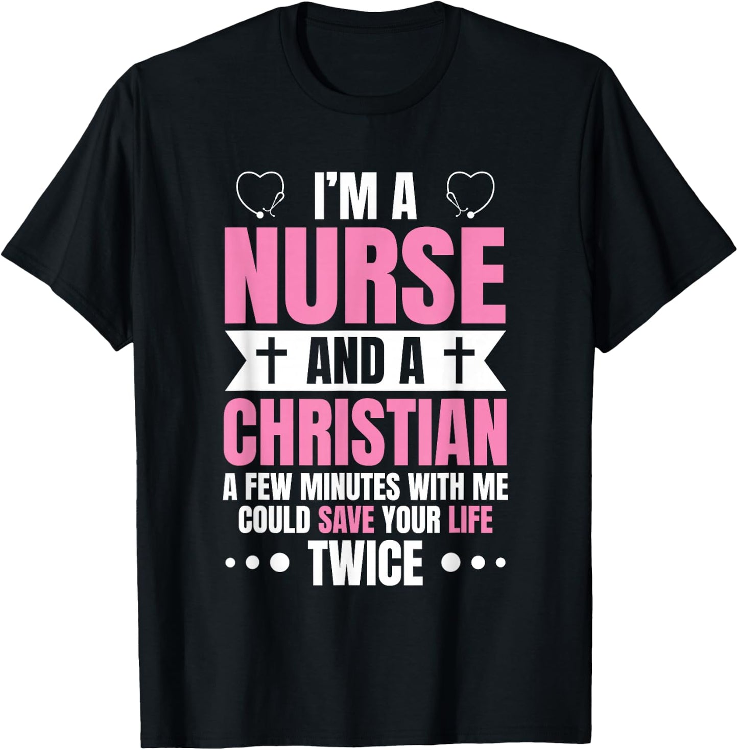 I'm A Nurse - Funny Nursing Practitioner Christian RN LPN T-Shirt - T-Shirt | Black