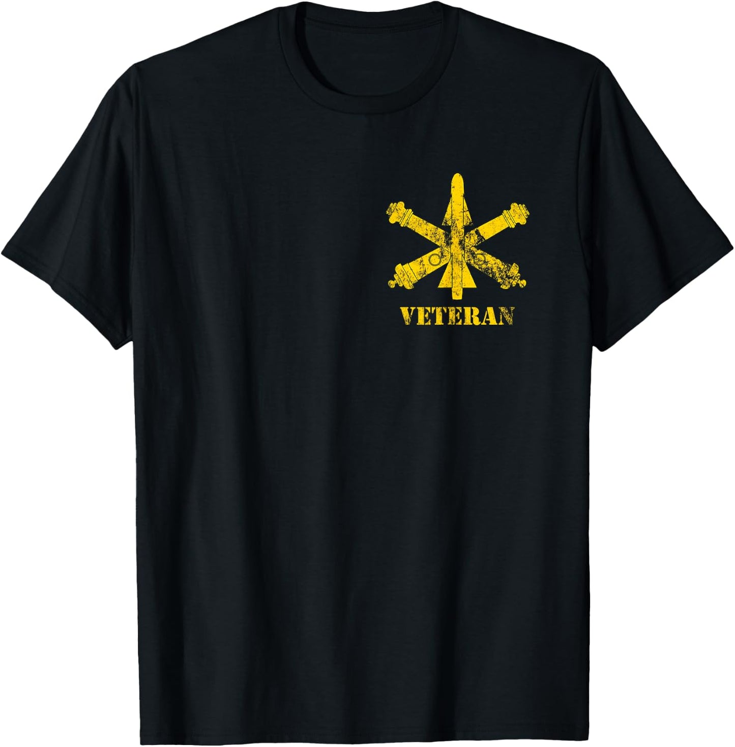Air Defense Artillery (ADA) Veteran - US Army Vintage Look T-Shirt - T-Shirt | Black