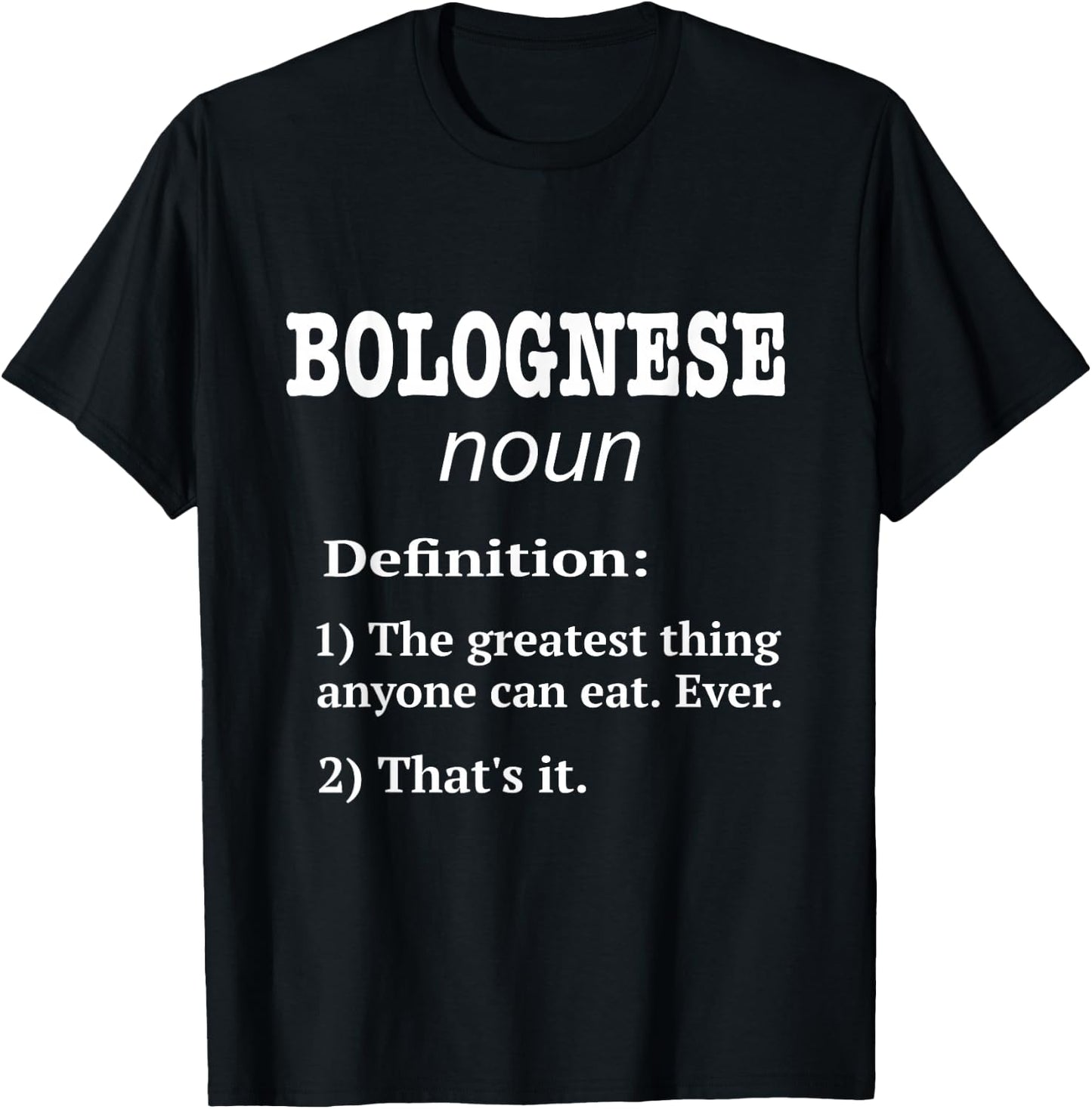 Retro Bolognese Design. Funny Bolognese Fan Fake Definition T-Shirt - T-Shirt | Black