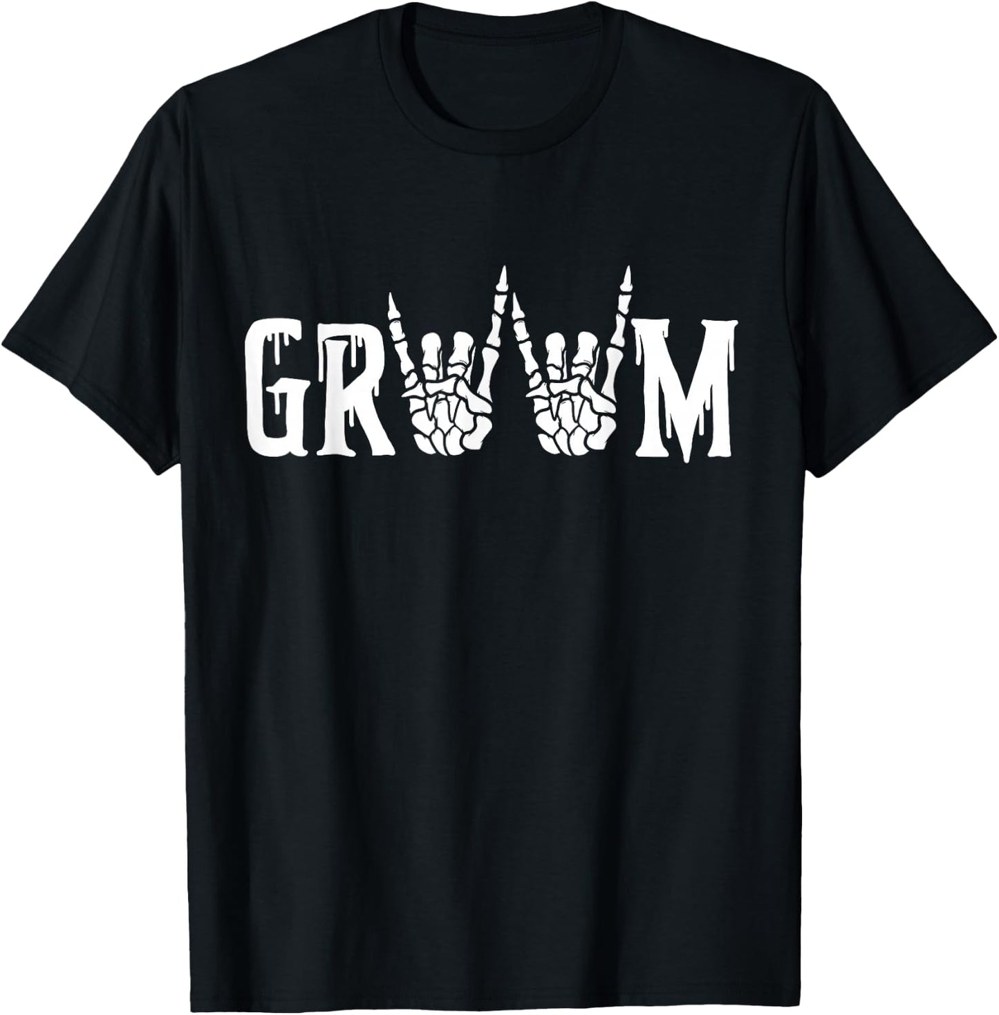 Gothic Skeleton Groom Wedding Just Married Spooky Halloween T-Shirt - T-Shirt | Black